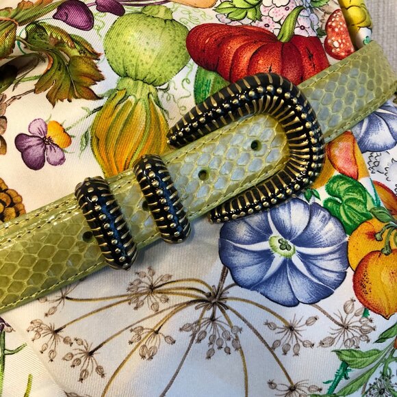 Vintage CARLISLE Never-Worn Real Snake Skin Leather Belt